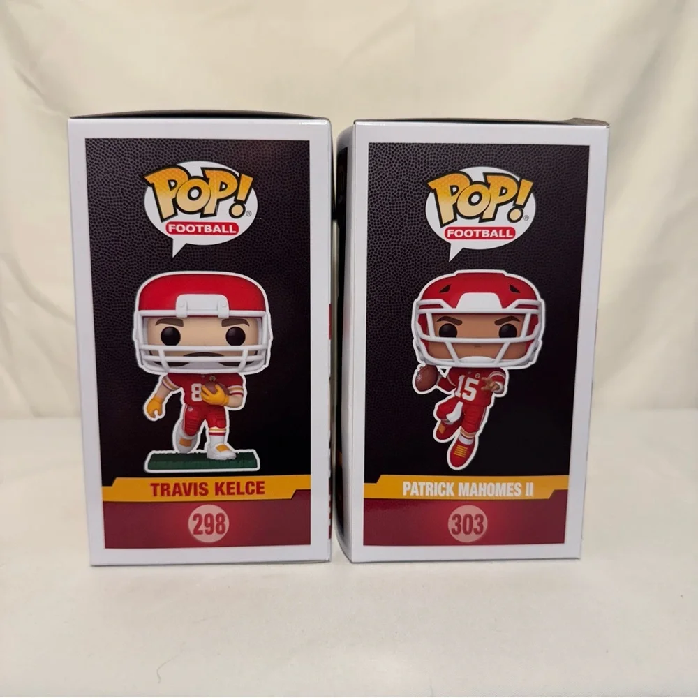Travis Kelce/Patrick Mahomes (Chiefs)‎ NFL Funko Pop! Combo (2) - Picture 2 of 15